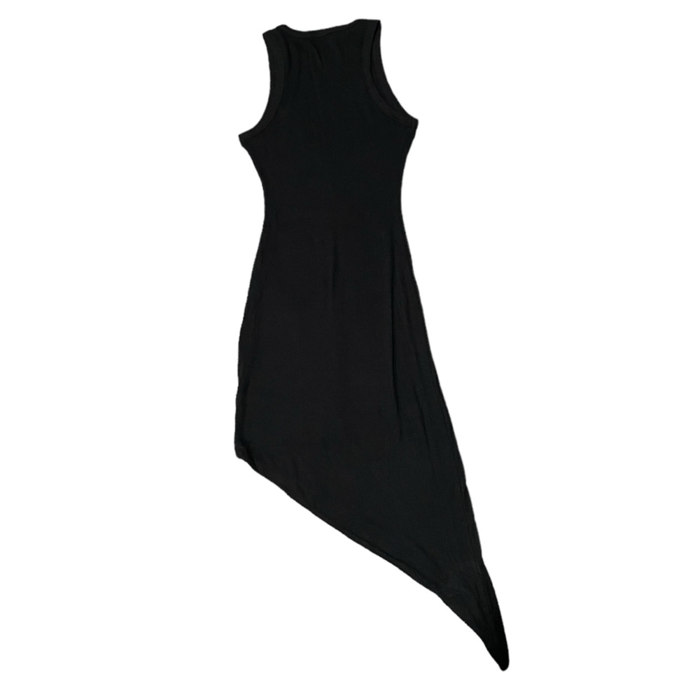 NWOT Naked Wardrobe Black Side Tie Asymmetrical Hem Tank Dress - Picture 5 of 10